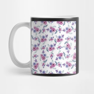 Vintage Style Flower and Butterfly Pattern Mug